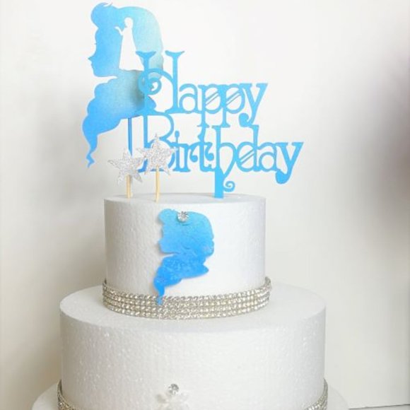 Set of 5 Hand Painted Happy Birthday Frozen - Picture 1 of 3